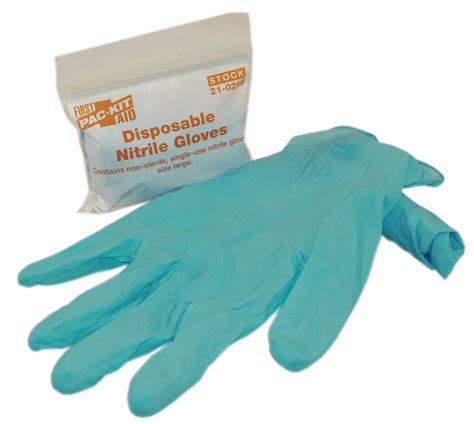 FIRST AID ONLY Disposable Gloves, L, Powder-Free, 5.00 mil Palm ...