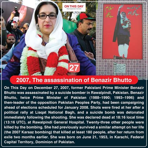 2007, The assassination of Benazir Bhutto : r/ThisDayInHistory