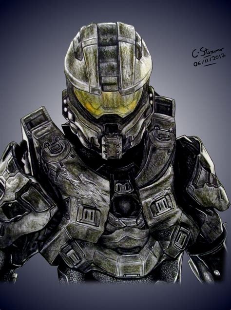 Halo 4 Master Chief Drawing by LethalChris on DeviantArt