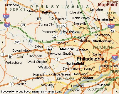 Malvern, Pennsylvania Area Map & More