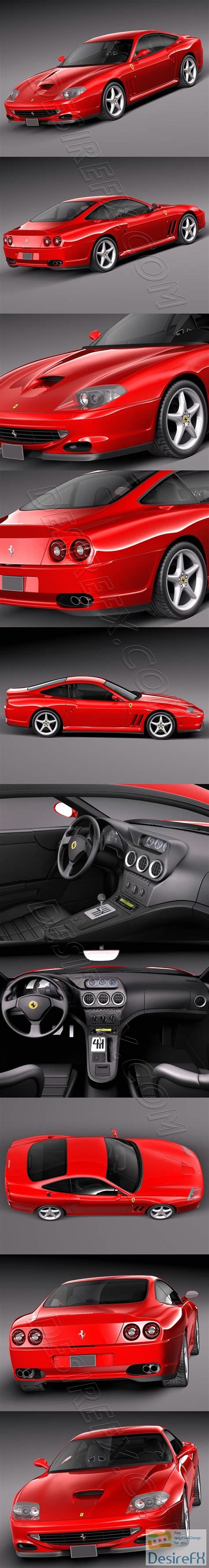 Download Ferrari 550 Maranello 1996-2002 3D Model - DesireFX.COM