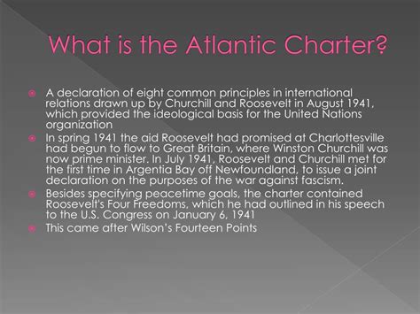 PPT - Atlantic Charter PowerPoint Presentation, free download - ID:2528205