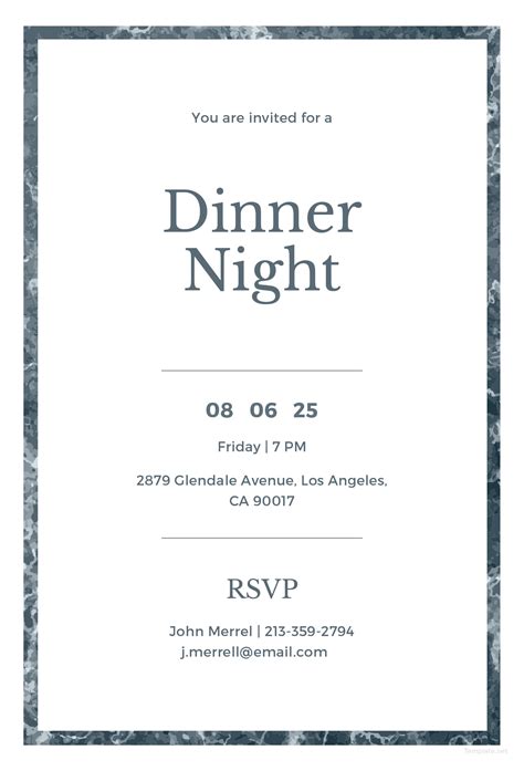 Free Printable Dinner Party Invitations Templates Of Dinner Party | Hot ...