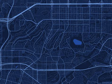 Monterey Park - Dark Blue Vector Map | Boundless Maps