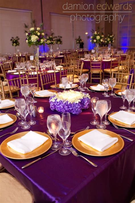 Purple and Gold Wedding Table | Purple and Gold Wedding Table ~ Pinned by Federal Financial ...