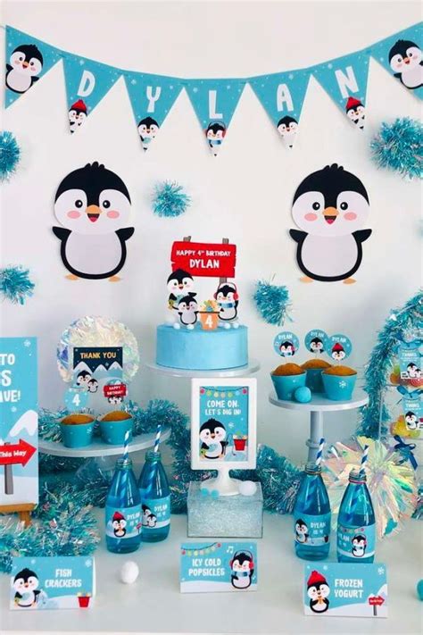 Penguins Birthday Party Ideas | Photo 1 of 29 | Penguin birthday party ...