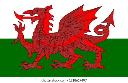 National Red Dragon Flag Wales Stock Illustration 1218617497 | Shutterstock