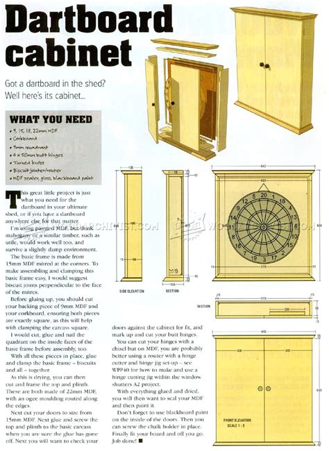 Dartboard Cabinet Plans • WoodArchivist