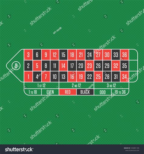 Casino Roulette Table Numbers Traditional European Stock Vector ...