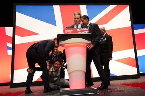 Keir Starmer speech thrown into chaos as protester storms stage and ...