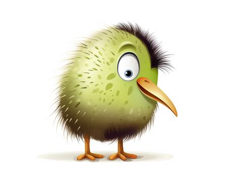 Cute Kiwi Illustration In 3d Illustration For Animated Cartoon, Cartoon Art Kiwi PNG Transparent ...