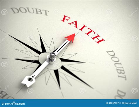 Faith Versus Doubt, Religion Or Confidence Concept Stock Image | CartoonDealer.com #31857337