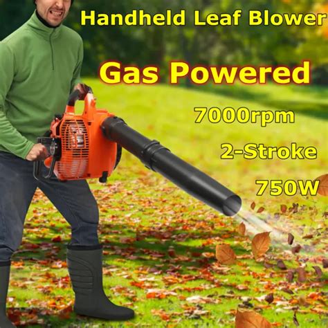 HANDHELD LEAF BLOWER Gas Powered 2 Stroke Cycle Heavy Duty Grass Cleanup 25.4cc $162.00 - PicClick
