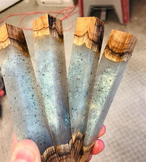 Opal Vacuum stabilized burl wood, pressure casted epoxy resin blanks by ...