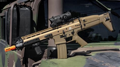 FN Herstal Licensed SCAR-L Airsoft AEG Rifle by Softair Cybergun CYMA (Color: Tan), Airsoft Guns ...