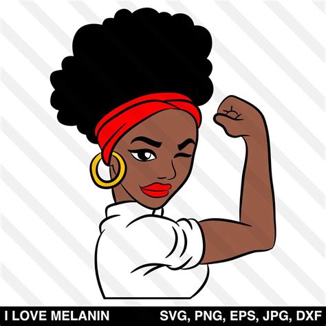 Strong Black Woman Silhouette