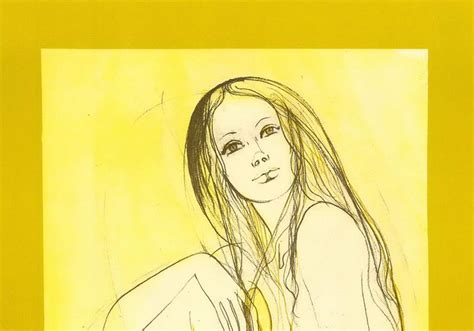 Jean Baptiste Valadie - Femme nue au fond jaune Verkocht | Kunstveiling.nl