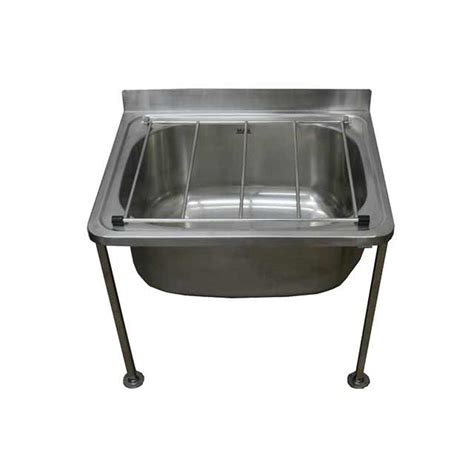 Cleaners Sink Stainless Steel Bowl Mop Sinks with Legs Cafe Laundry ...