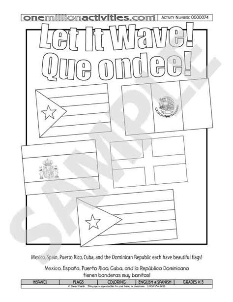 Hispanic heritage flags coloring pages