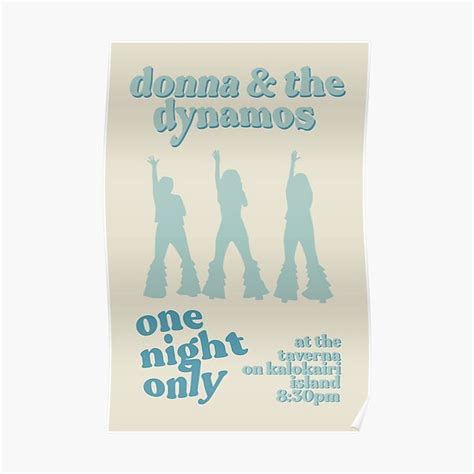 "Donna & the Dynamos" Poster for Sale by honeydesigns | Redbubble