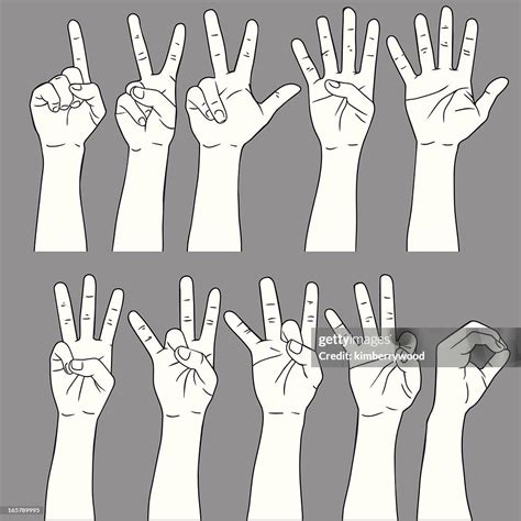 Number Sign Language High-Res Vector Graphic - Getty Images