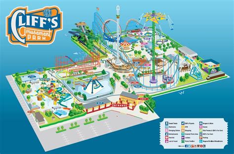 Park Map - Cliff's Amusement Park | Amusement park, Theme park map, Amusement