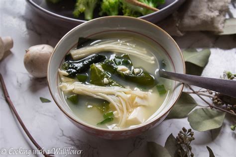 Mushroom Miso Soup - Cooking with a Wallflower