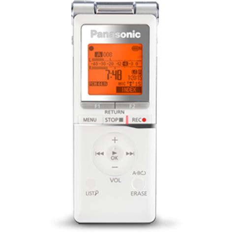 Panasonic Digital IC Recorder RRXS420 AAA Battery, 2GB Storage, Expandable Memory - White ...