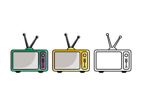 retro tv graphic design with several colors suitable to complement the classic design 14336968 ...