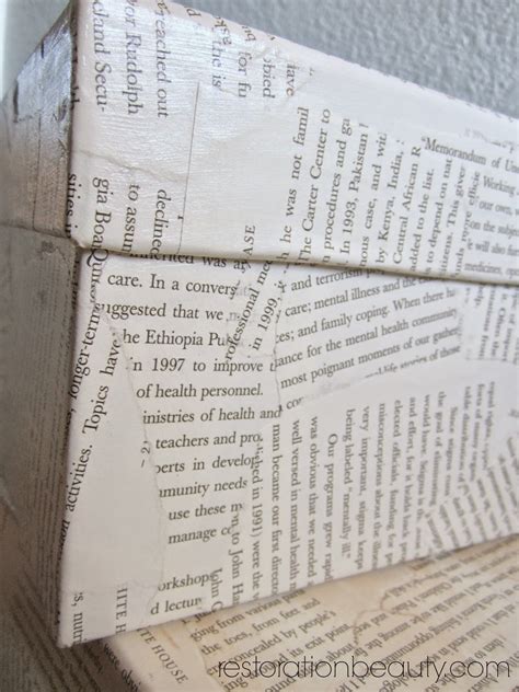 Restoration Beauty: Decoupage Boxes Using Book Pages