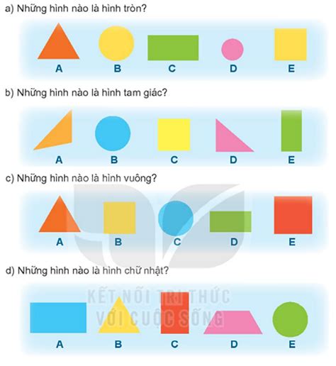 Sách giáo khoa toán lớp 1 kết nối tri thức - Bài 7: Hình vuông, hình ...