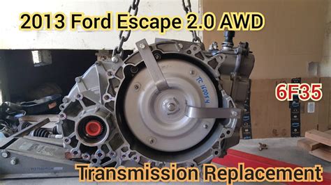 How to replace the 6F35 transmission in a 2013-2016 Ford Escape 2.0l AWD - YouTube