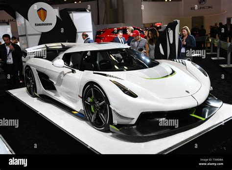 New York International Auto Show, Javits Center, USA - 17 Apr 2019 - Koenigsegg Jesco on display ...