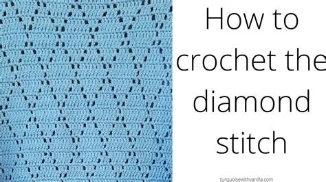 How to crochet diamonds/ The diamond stitch - YouTube