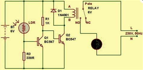 Light Dependent Resistor (LDR) Circuit - Electronic Projects, Power ...