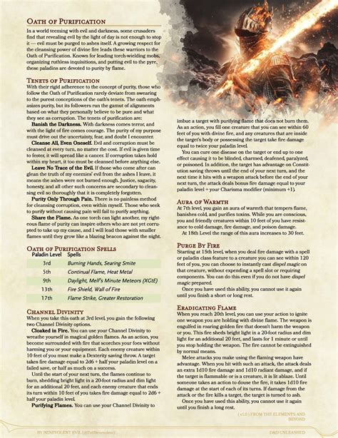 The Oath of Purification (Paladin) — DND Unleashed: A Homebrew ...