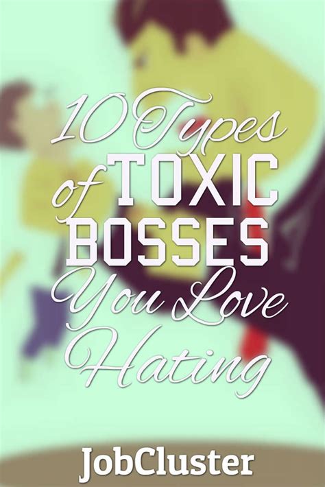 10 Creepiest Types of Toxic Boss You Love Hating | Work etiquette, Job ...