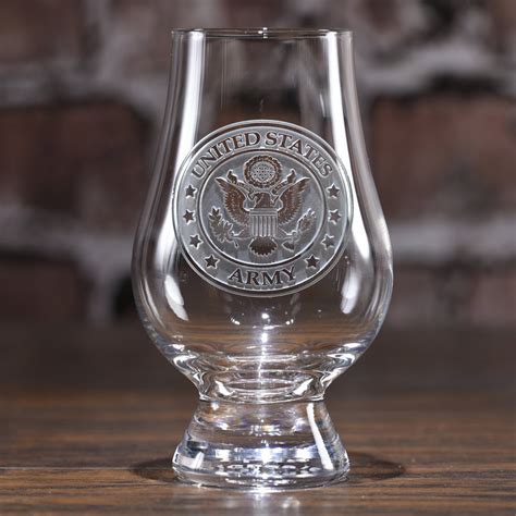 Glencairn Whisky Glass - Engraved With U.S. Army Seal - Military Gifts