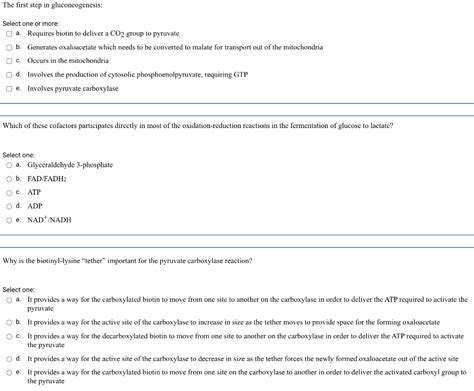 Solved The first step in gluconeogenesis: Select one or | Chegg.com