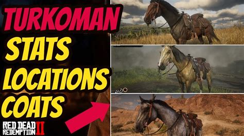 Red Dead Redemption 2 TurkoMan HORSE LOCATION & ALL COATS & STATS GOOD ...