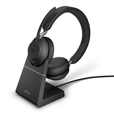 Jabra EVOLVE2 65 UC USB-A over-the-head Bluetooth Stereo Headset w/Stand 26599-9