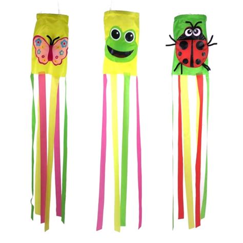 36 Inch Multi Color Garden Wind Sock Set Of 3 - Walmart.com