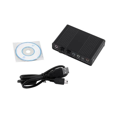 6 Channel External USB Sound Card Digital Optical SPDIF Audio Output Adapter for PC-in Sound ...