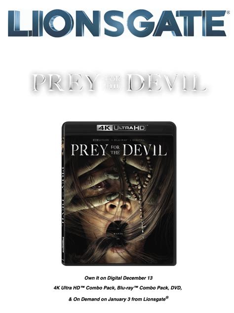 Press Release - Lionsgate Press Release: Prey For The Devil (4k UHD Combo) (Blu-ray) | Home ...