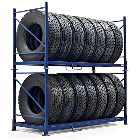 Tyre rack system for truck tyres, 600 kg load, 2400x1100x1260 mm | AJ ...