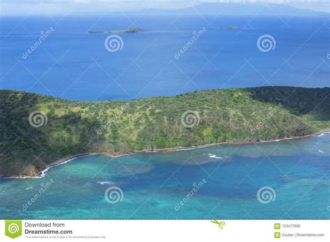 Aerial of Caribbean Islands and Sea Stock Photo - Image of desert ...