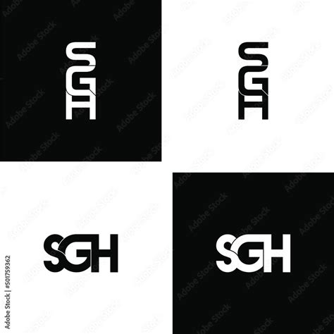 sgh letter original monogram logo design set Stock Vector | Adobe Stock