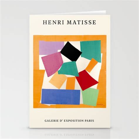 Matisse - Modernism, The cut outs, The Snail Modern Abstract Stationery Cards by ...