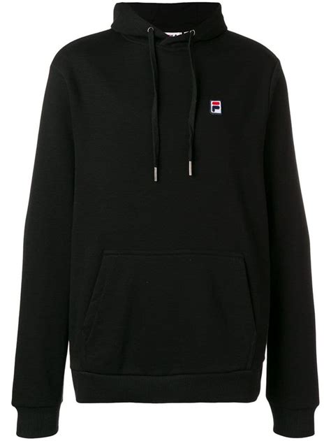 Fila small logo hoodie - Black | Hoodie design, Hoodies men, Black hoodie