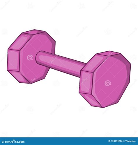 Dumbbell Icon, Cartoon Style Stock Illustration - Illustration of ...